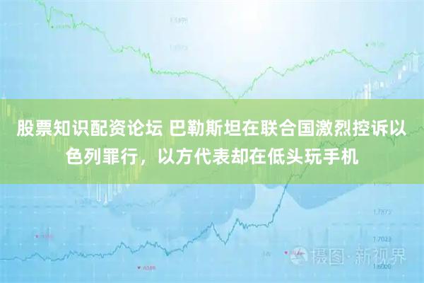 股票知识配资论坛 巴勒斯坦在联合国激烈控诉以色列罪行，以方代表却在低头玩手机